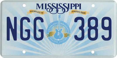 MS license plate NGG389