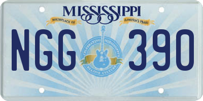 MS license plate NGG390
