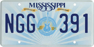 MS license plate NGG391