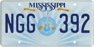 MS license plate NGG392