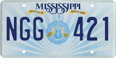 MS license plate NGG421