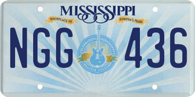 MS license plate NGG436