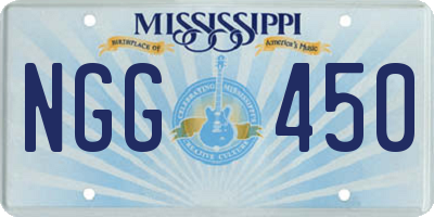 MS license plate NGG450