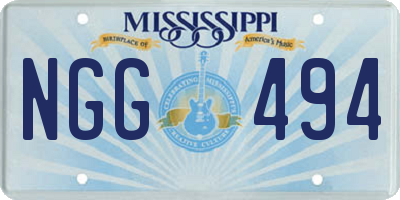 MS license plate NGG494