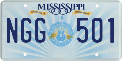 MS license plate NGG501