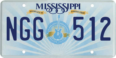 MS license plate NGG512