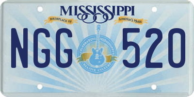 MS license plate NGG520