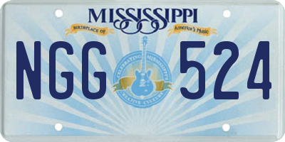 MS license plate NGG524