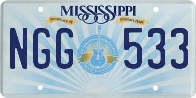 MS license plate NGG533