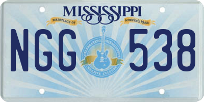 MS license plate NGG538