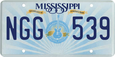 MS license plate NGG539
