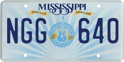 MS license plate NGG640