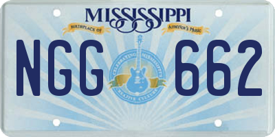 MS license plate NGG662