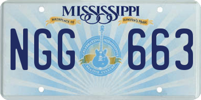 MS license plate NGG663