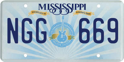 MS license plate NGG669
