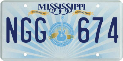 MS license plate NGG674