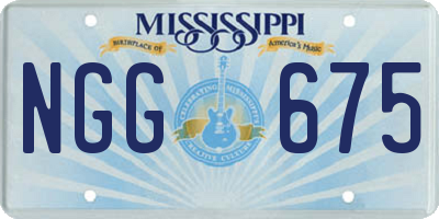 MS license plate NGG675