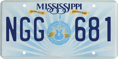 MS license plate NGG681