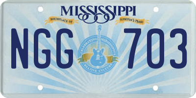 MS license plate NGG703