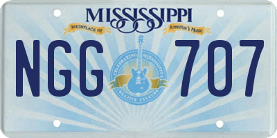 MS license plate NGG707