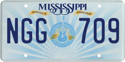 MS license plate NGG709