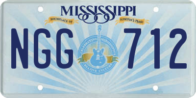 MS license plate NGG712