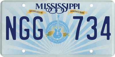 MS license plate NGG734
