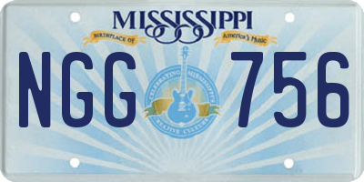 MS license plate NGG756