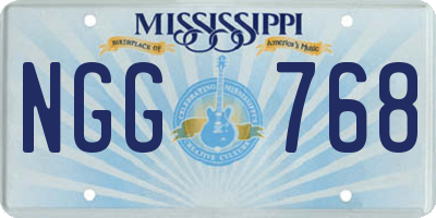 MS license plate NGG768