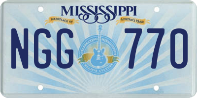 MS license plate NGG770