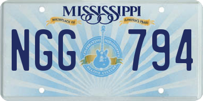 MS license plate NGG794