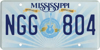 MS license plate NGG804