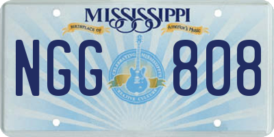 MS license plate NGG808