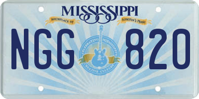 MS license plate NGG820