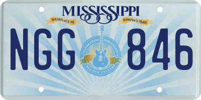 MS license plate NGG846