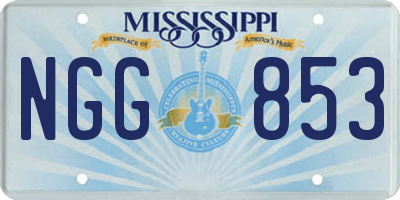 MS license plate NGG853