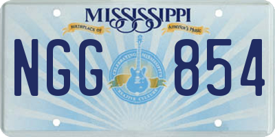 MS license plate NGG854