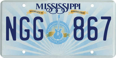 MS license plate NGG867