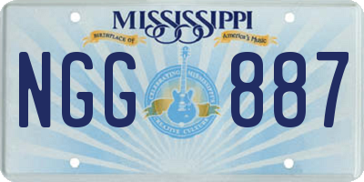 MS license plate NGG887