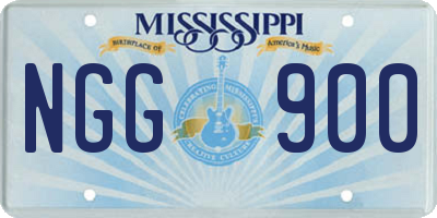 MS license plate NGG900