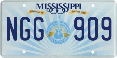MS license plate NGG909