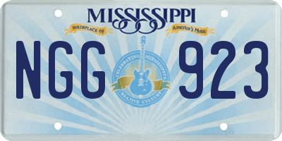 MS license plate NGG923