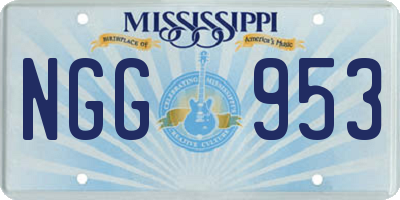 MS license plate NGG953