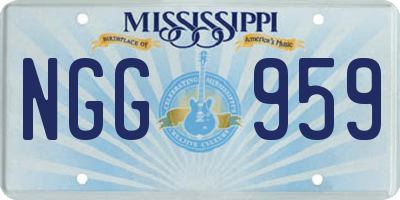 MS license plate NGG959