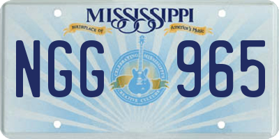 MS license plate NGG965