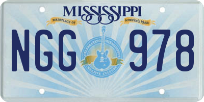 MS license plate NGG978