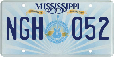 MS license plate NGH052
