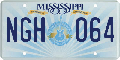 MS license plate NGH064