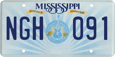 MS license plate NGH091