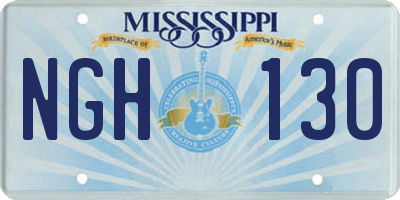 MS license plate NGH130